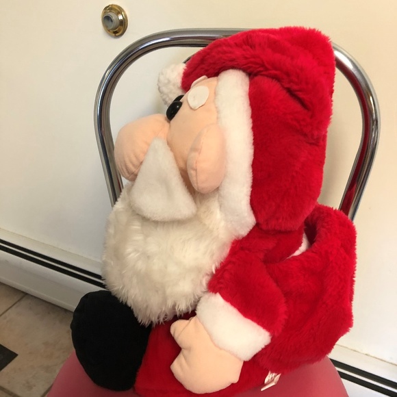 VINTAGE PAJAMA /GIFT BAG “ZIGGY" STYLE SANTA CLAUS PLUSH COLLECTIBLE 1990’s - Picture 2 of 4
